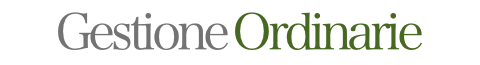 Gestione Ordinarie - Pannello di controllo amministrativo